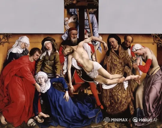 Dramatic Descent: Aesthetic Scene with Figures – AI Generated Video | Hailuo AI