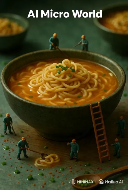 Miniature Workers Craft Uzbek Plov with Precision – AI Generated Video | Hailuo AI