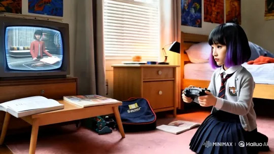 Child's Joyful Moment Captured in 8K with Retro Aesthetic – AI Generated Video | Hailuo AI
