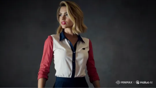 Stylish Woman Showcases Graceful Gestures in Serene Video – AI Generated Video | Hailuo AI