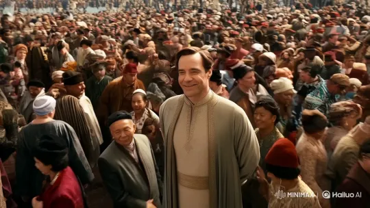 Man of Virtue in Bustling City Square – AI Generated Video | Hailuo AI