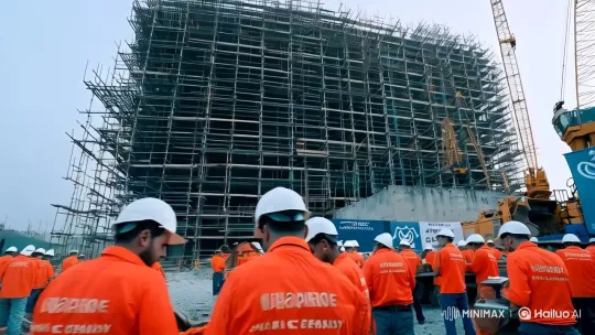 Dynamic Construction Site Exploration – AI Generated Video | Hailuo AI