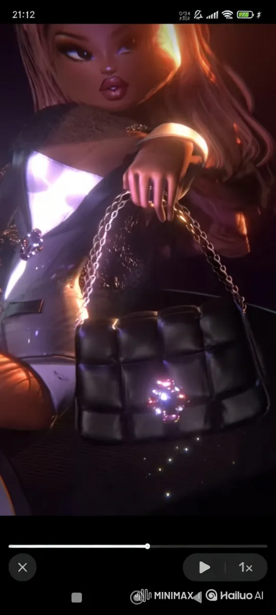 Luxurious Close-Up of Sparkling Handbag and Elegant Figure – AI Generated Video | Hailuo AI