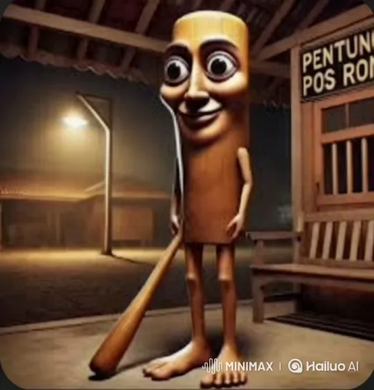 Nighttime Baseball Bat Swing Under Street Lamp – AI Generated Video | Hailuo AI