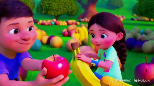 Vibrant Scene Promoting Fruits for Health – AI Generated Video | Hailuo AI
