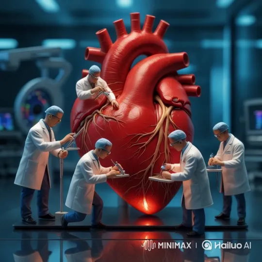 Miniature Doctors Perform Surgery on Giant Heart – AI Generated Video | Hailuo AI