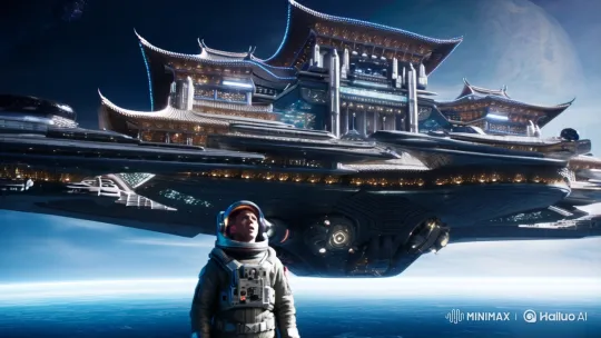 Futuristic Spaceship Showcases Fusion of Ancient and Modern Design – AI Generated Video | Hailuo AI