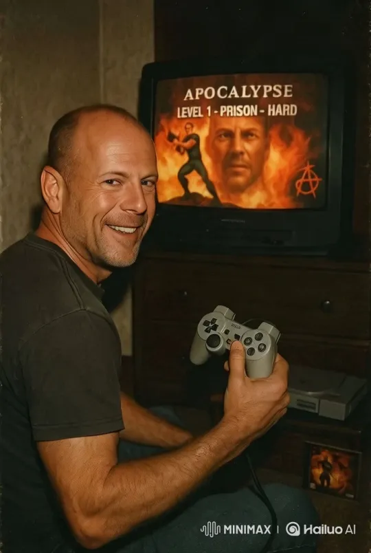 Retro Gamer Enjoys 'APOCALYPSE' on Vintage Console – AI Generated Video | Hailuo AI