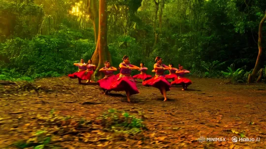 Camba Dance Performance in Enchanted Forest Setting – AI Generated Video | Hailuo AI