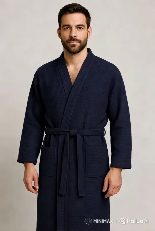 Man Showcases Elegant Robe in 360-Degree Static Shot – AI Generated Video | Hailuo AI