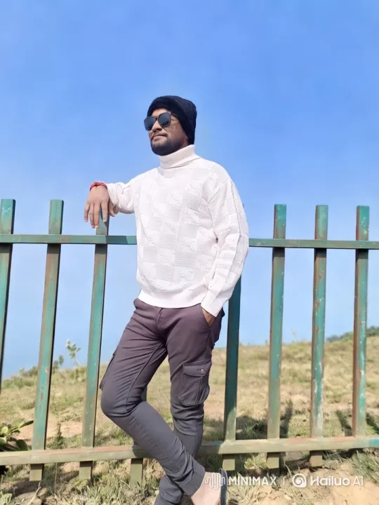 Young Man by Fence in Serene Landscape – AI Generated Video | Hailuo AI
