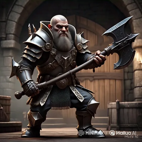 Armored Warrior Advances in Medieval Hall – AI Generated Video | Hailuo AI