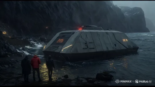 Truck left, Push in, Pan right: Slow Moving Water Scene – AI Generated Video | Hailuo AI