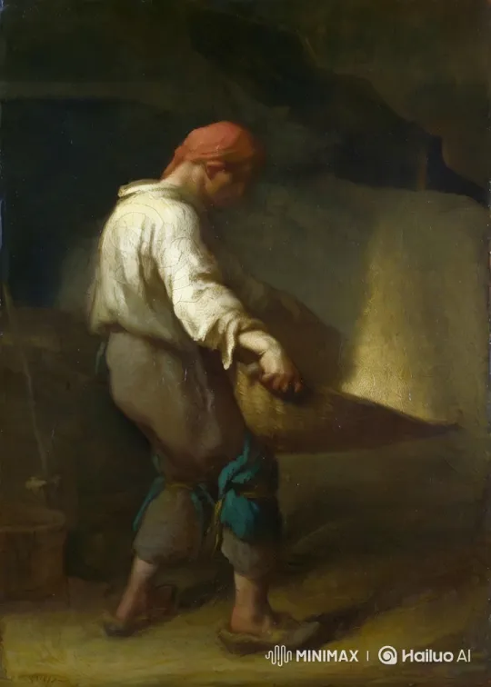 Rustic Farmer Delights in Graceful Dance in Barn – AI Generated Video | Hailuo AI
