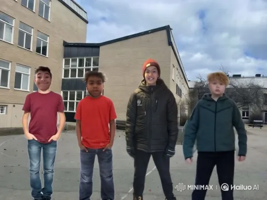 Unexpected Dinosaur Encounter in Schoolyard – AI Generated Video | Hailuo AI