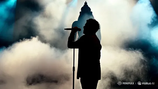 Mystical Singer and Mahadev's Divine Presence on Ethereal Stage – AI Generated Video | Hailuo AI