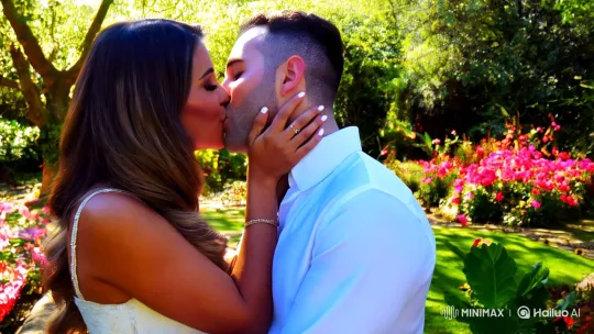 Intimate Couple's Passionate Kiss in Enchanted Garden – AI Generated Video | Hailuo AI