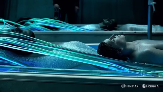 Surreal Horror: Suspended Humans in Liquid Life Support – AI Generated Video | Hailuo AI