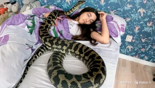 Woman Learns Her Pet Snake Plans to Eat Her – AI Generated Video | Hailuo AI