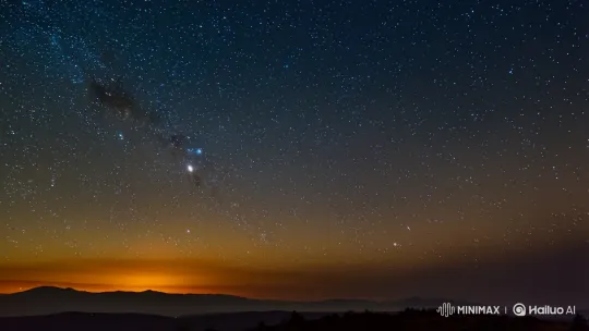 Tranquil Night Sky with Twinkling Stars – AI Generated Video | Hailuo AI
