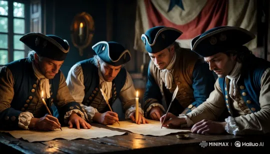 18th-Century Scribes Draft Documents by Candlelight – AI Generated Video | Hailuo AI