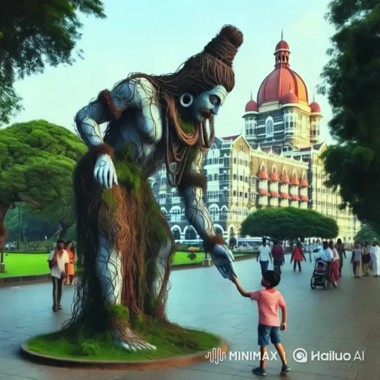 Bhole Baba Statue Ascends in Park, Amazes Onlookers – AI Generated Video | Hailuo AI