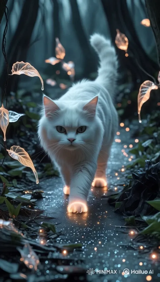Mystical Cat Explores Enchanted Slime Trail – AI Generated Video | Hailuo AI