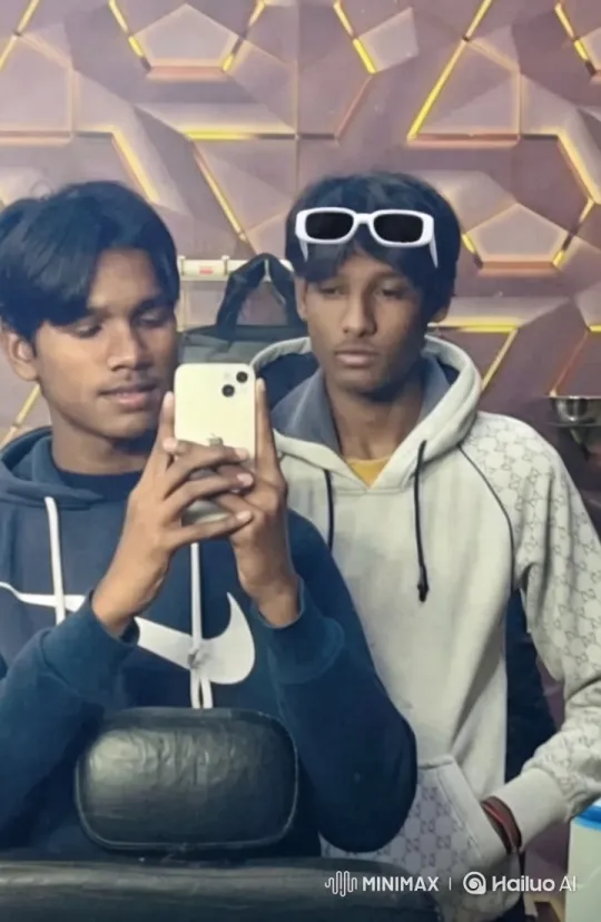 Young Couple's Intimate Moment Against Geometric Background – AI Generated Video | Hailuo AI