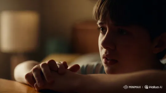 Anxious Young Individual Shares Urgent Message in Dimly Lit Room – AI Generated Video | Hailuo AI