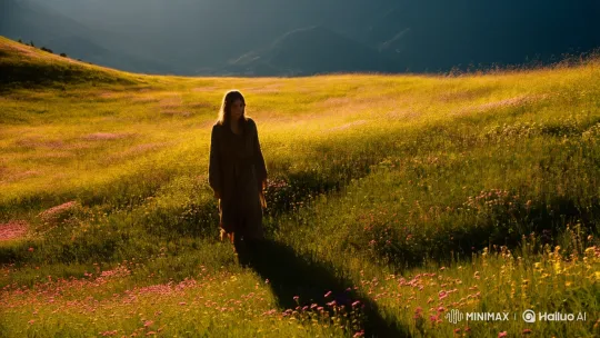 Tranquil Meadow: A Journey of Solitude and Serenity – AI Generated Video | Hailuo AI