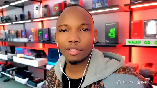 Young Man Reviews High-Tech Gaming Chair in Neon-Lit Bedroom – AI Generated Video | Hailuo AI
