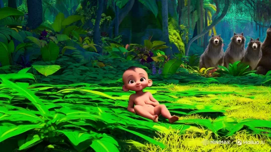 Jungle's Embrace: Mowgli's Wild Journey – AI Generated Video | Hailuo AI
