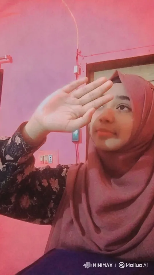 Serene Portrait of a Woman in a Floral Hijab – AI Generated Video | Hailuo AI