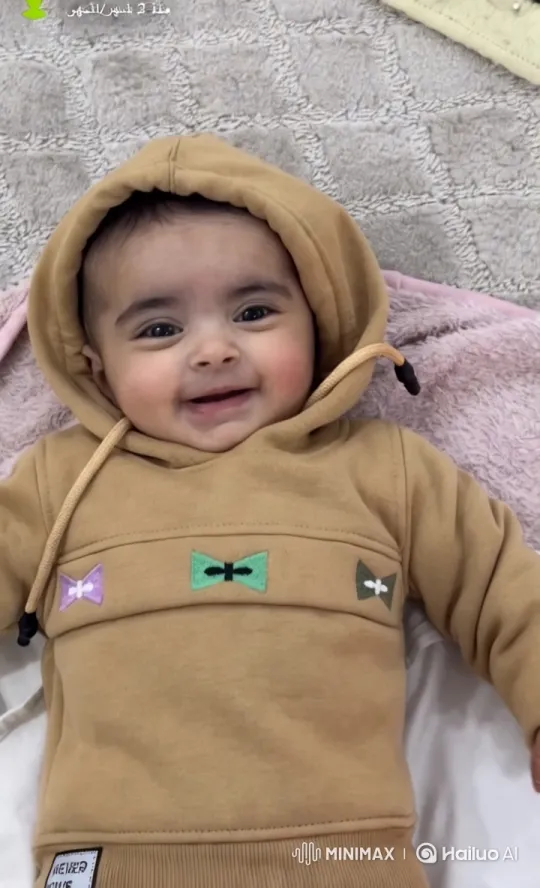 Baby Dancing and Playing on Cozy Grey Blanket – AI Generated Video | Hailuo AI