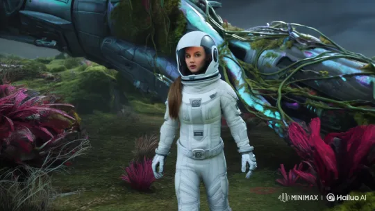 Astronaut Explores Alien Landscape in 4K Cinematic Clip – AI Generated Video | Hailuo AI