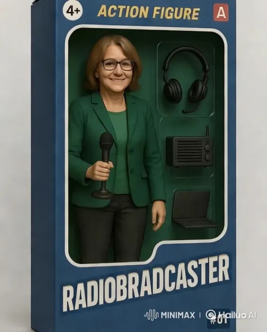 Action Figure Comes to Life in 'RADIOBRADCASTER' Video – AI Generated Video | Hailuo AI