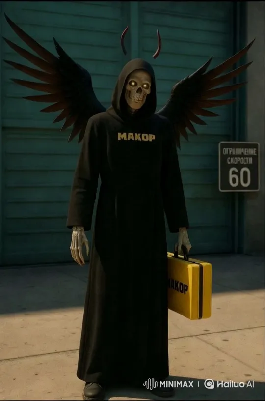 Mysterious Figure with Wings Ascends Before a Teal Door – AI Generated Video | Hailuo AI
