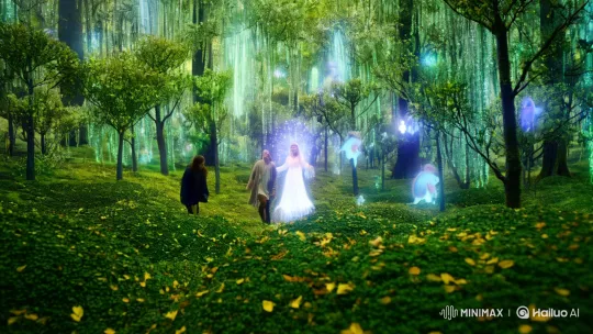 Mystical Forest Encounter with Ethereal Guide – AI Generated Video | Hailuo AI