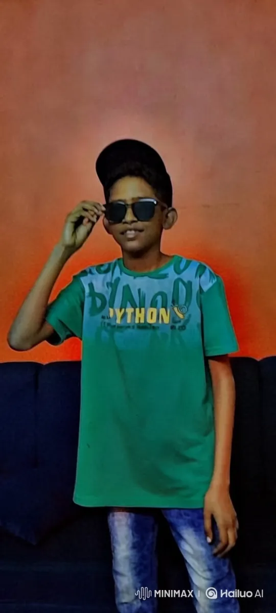 Boy Examines Object in Colorful Scene – AI Generated Video | Hailuo AI