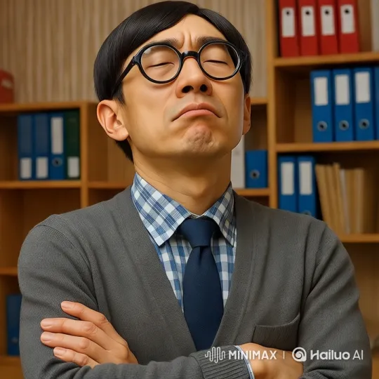 Confident Man Asserts Knowledge in Professional Setting – AI Generated Video | Hailuo AI