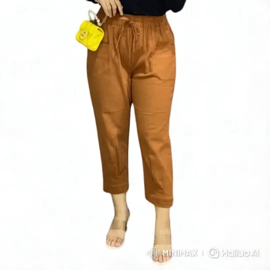 Rust Pants and Yellow Handbag Fashion Showcase – AI Generated Video | Hailuo AI