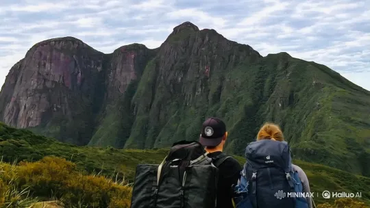 Mountain Hikers Prepare for Majestic Journey – AI Generated Video | Hailuo AI