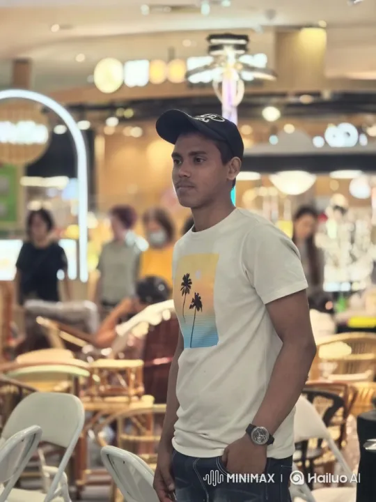 Young Couple's Intimate Moment in Bustling Setting – AI Generated Video | Hailuo AI