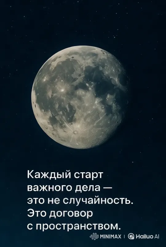 Moon's Close-Up with Russian Motto on Cosmic Beginnings – AI Generated Video | Hailuo AI
