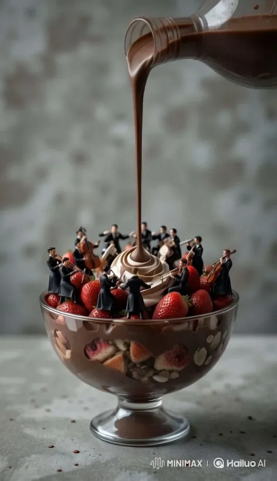 Whipped Strawberries with Chocolate Pour Over – AI Generated Video | Hailuo AI