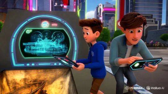 Father-Son Duo Uncovers Alien Tech Amid City Chase – AI Generated Video | Hailuo AI