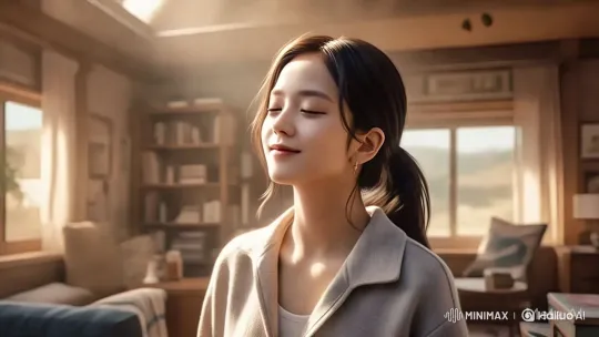 Blind Woman in Cozy, Sunlit Room – AI Generated Video | Hailuo AI