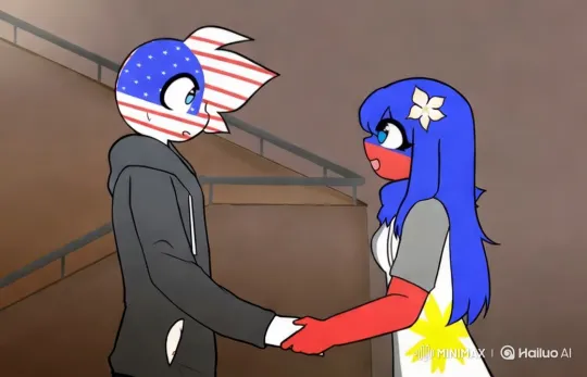 American and Philippine Characters' Tender Staircase Moment – AI Generated Video | Hailuo AI