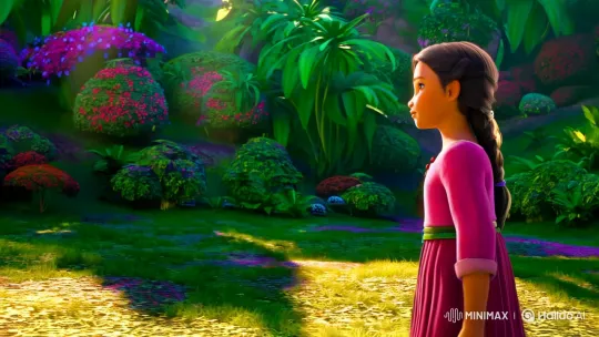 Courageous Girl in Lush Landscape Tracking Shot – AI Generated Video | Hailuo AI
