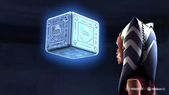 Ahsoka Tano Examines a Mysterious Floating Holocron in Star Wars Aesthetic – AI Generated Video | Hailuo AI